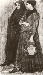 Sien Pregnant, Walking with Older Woman